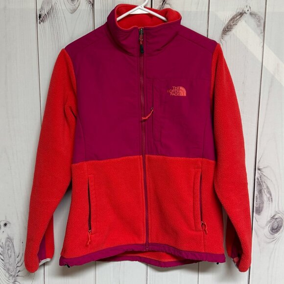The North Face Denali-Style Fleece Jacket Women’s Large Pink/Red EUC - Picture 1 of 10